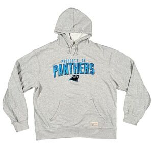 Reebok NFL Gridiron Classic Carolina Panthers Hoodie Gray Mens Large